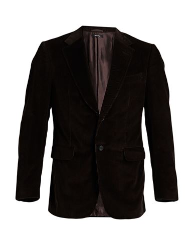 Dunhill Man Suit Jacket Dark Brown Size 40 Cotton