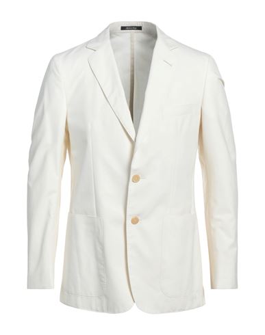 Dunhill Man Blazer White Size 38 Cotton, Mulberry Silk, Linen