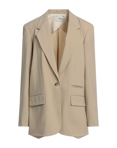 Alysi Woman Suit Jacket Beige Size 8 Virgin Wool, Lycra, Cotton