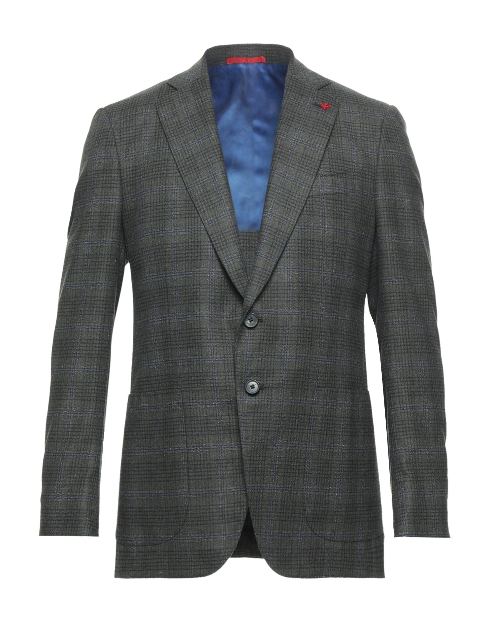 《セール開催中》ISAIA メンズ テーラードジャケット ミリタリーグリーン 46 ウール 94% / カシミヤ 5% / シルク 1%