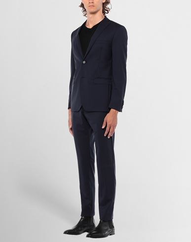 Tonello Man Suit Midnight Blue Size 40 Virgin Wool, Lycra