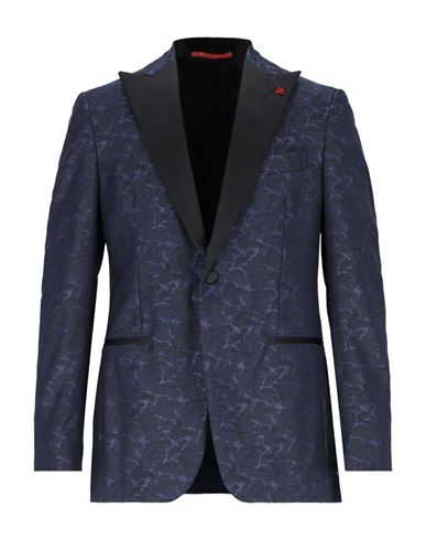 Isaia Man Blazer Midnight Blue Size 44 Wool, Polyester, Polyamide