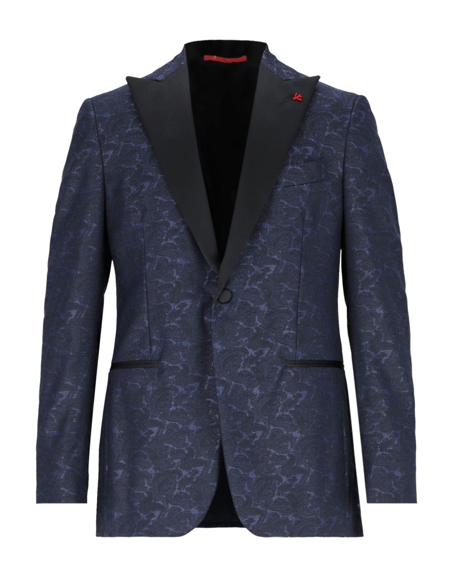 《セール開催中》ISAIA メンズ テーラードジャケット ダークブルー 46 ウール 94% / ポリエステル 3% / ナイロン 3%