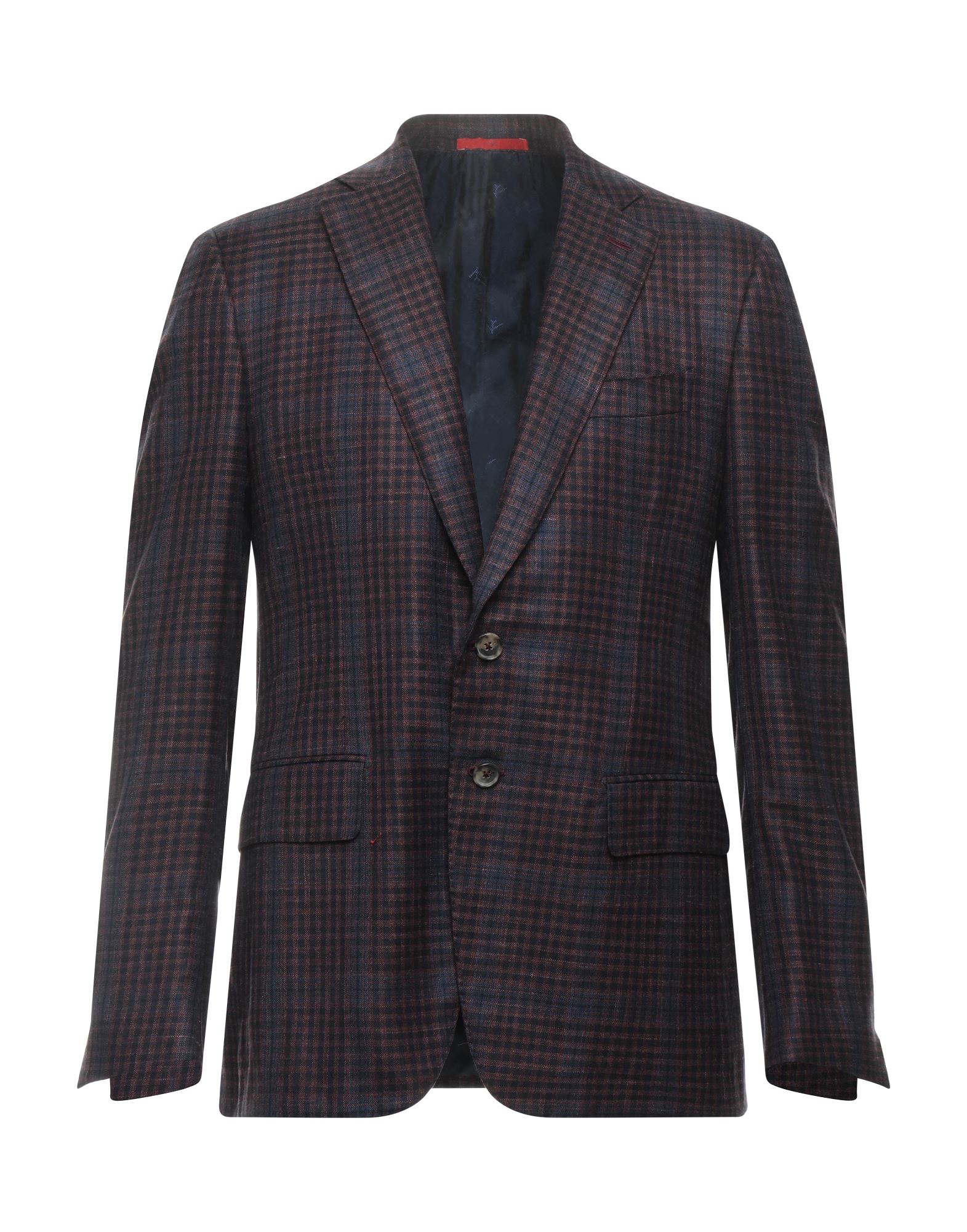 《セール開催中》ISAIA メンズ テーラードジャケット レンガ 46 ウール 60% / カシミヤ 25% / シルク 10% / リネン 5%