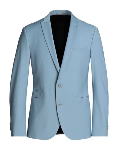Drykorn Man Blazer Pastel Blue Size 38 Polyester, Wool, Elastane
