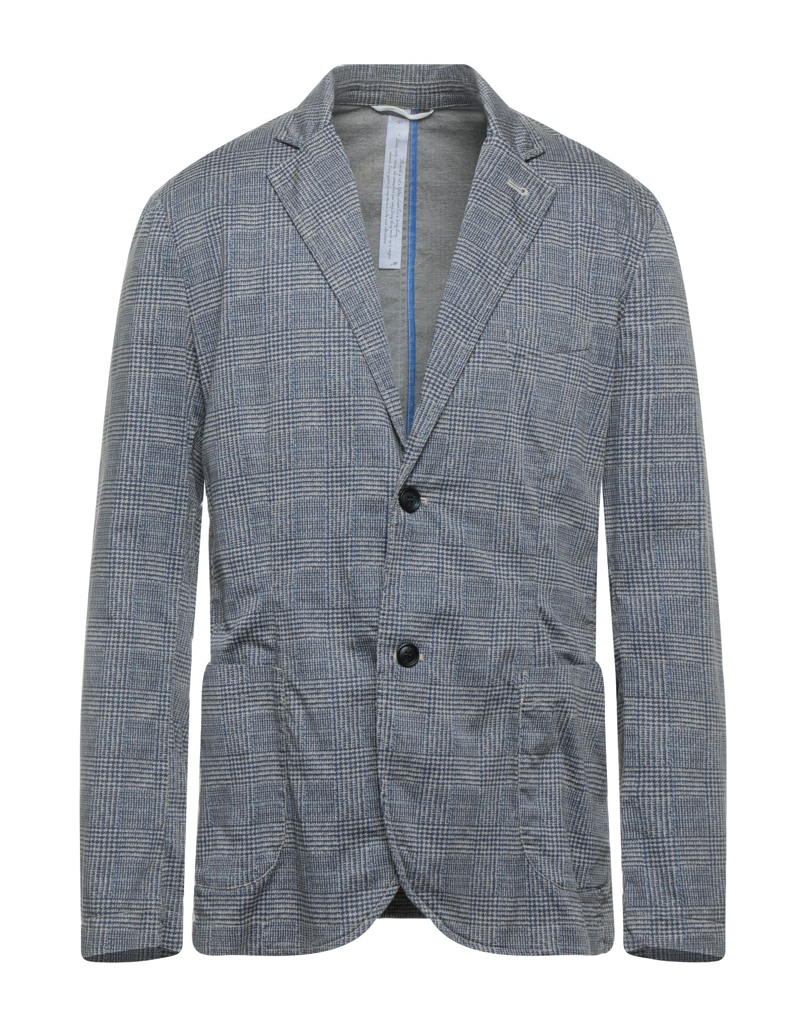 Mason's Man Suit Jacket Slate Blue Size 36 Cotton, Polyester, Polyamide, Elastane