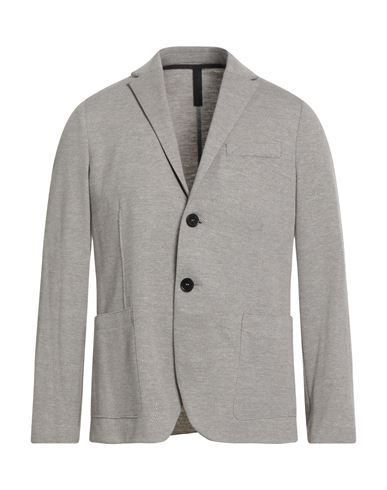 Harris Wharf London Man Blazer Grey Size 40 Wool, Cotton In Gray