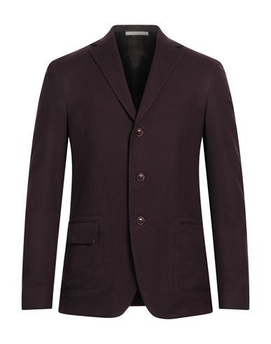 Eleventy Man Suit Jacket Burgundy Size 42 Wool In Purple
