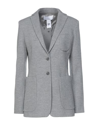 Shop Fabiana Filippi Woman Blazer Grey Size 14 Merino Wool, Viscose