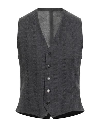 Lardini Man Tailored Vest Charcoal Size 40 Wool, Polyester
