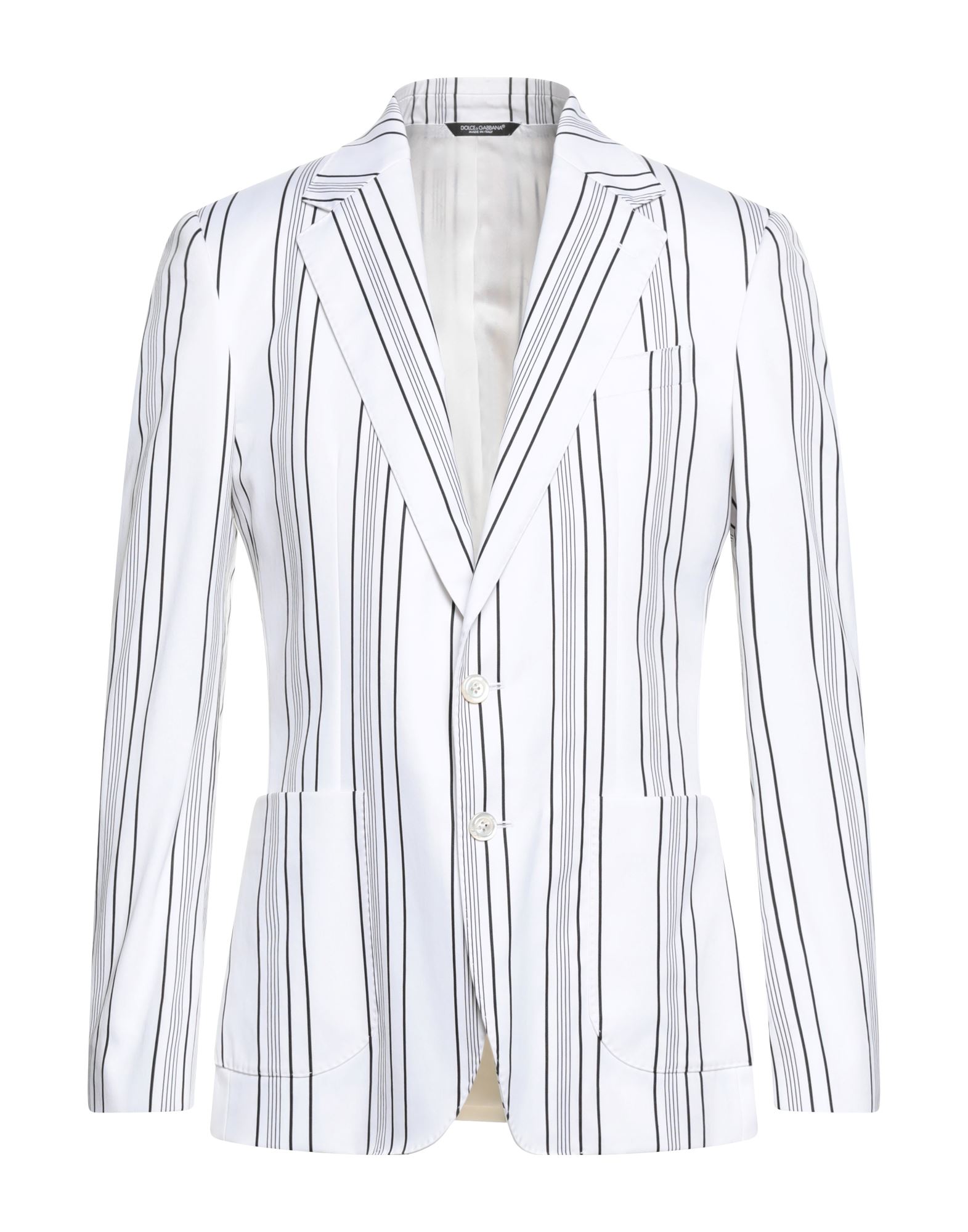 Dolce & Gabbana Man Blazer White Size 38 Cotton, Polyamide, Elastane