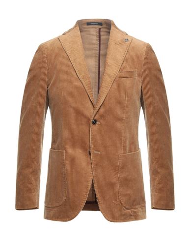 Angelo Nardelli Man Suit Jacket Camel Size 40 Cotton In Beige