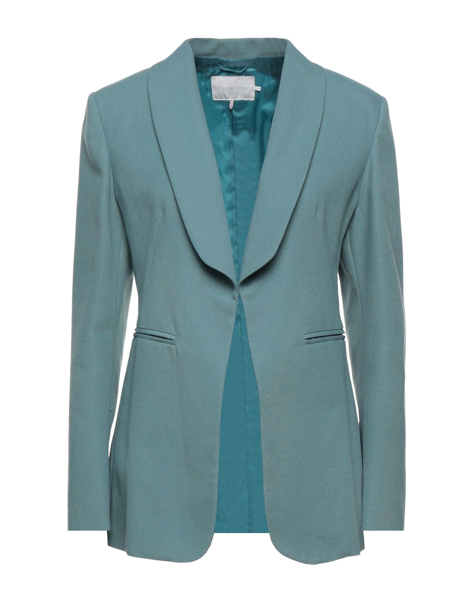 L'autre Chose L' Autre Chose Woman Suit Jacket Pastel Blue Size 8 Cotton