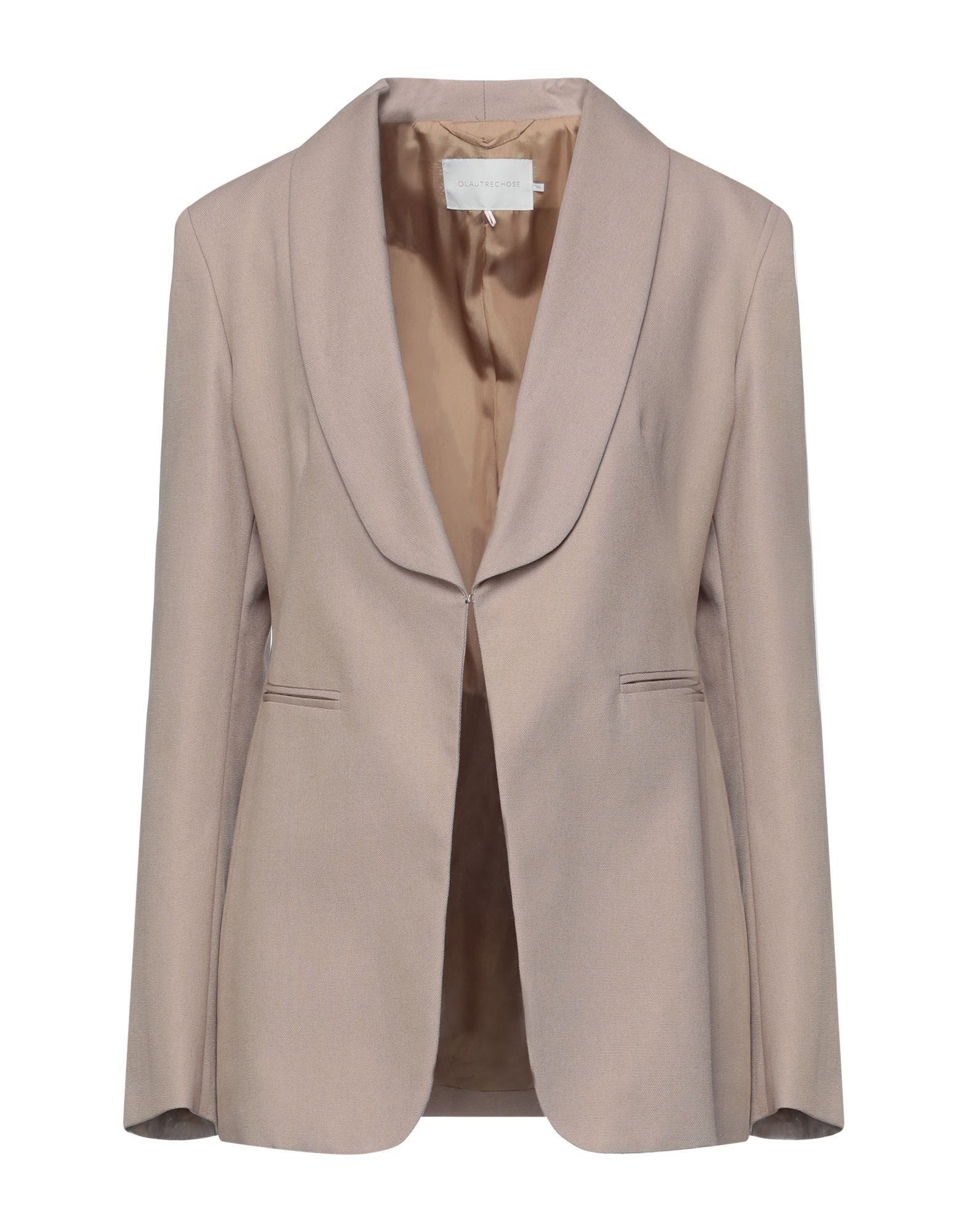 L'autre Chose L' Autre Chose Woman Suit Jacket Khaki Size 8 Cotton In Beige