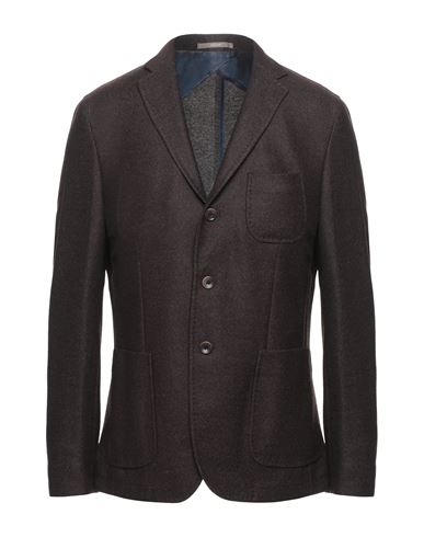 Paoloni Man Blazer Dark Brown Size 44 Wool, Polyester