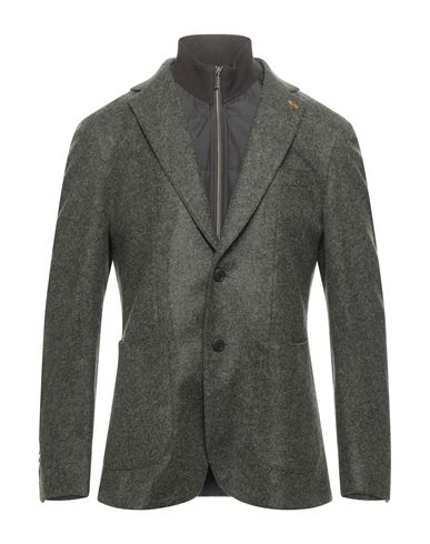 Harmont & Blaine Man Blazer Military Green Size 40 Acrylic, Virgin Wool, Polyester In Gray