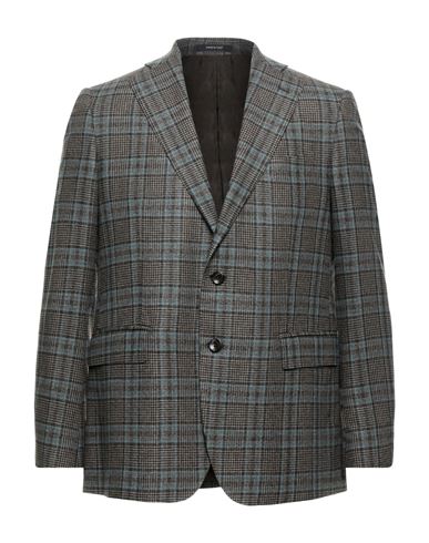 Angelo Nardelli Man Suit Jacket Dark Brown Size 44 Virgin Wool, Viscose, Polyamide