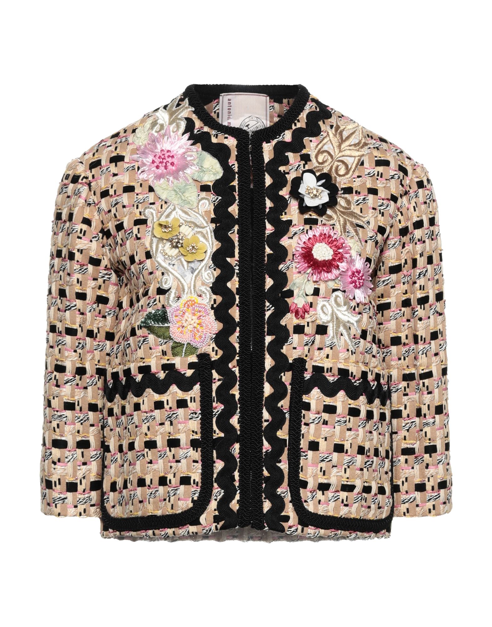 《セール開催中》ANTONIO MARRAS レディース テーラードジャケット ベージュ 38 コットン 62% / 合成繊維 19% / ポリエステル 15% / ジュート 4%