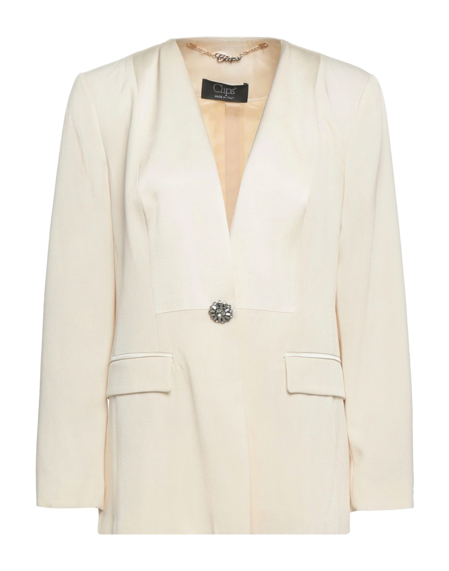Clips Suit Jackets In White