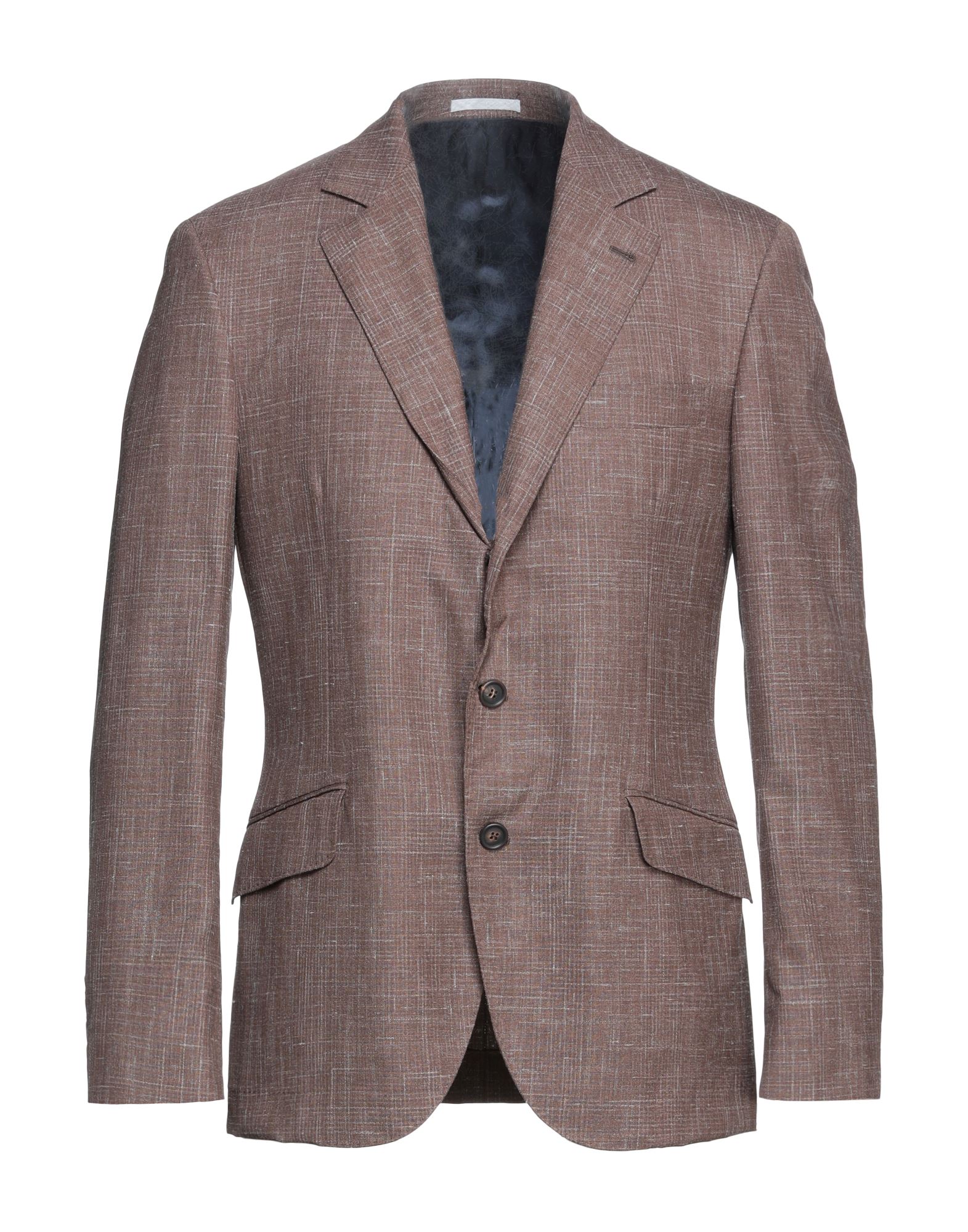 《セール開催中》BRUNELLO CUCINELLI メンズ テーラードジャケット カーキ 48 バージンウール 70% / リネン 15% / シルク 15%