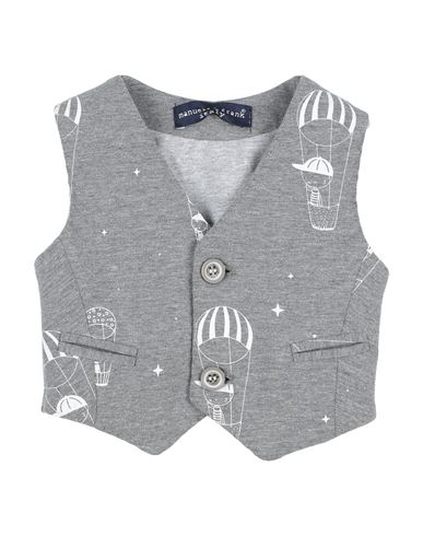 Manuell & Frank Kids'  Newborn Boy Tailored Vest Grey Size 0 Cotton, Elastane
