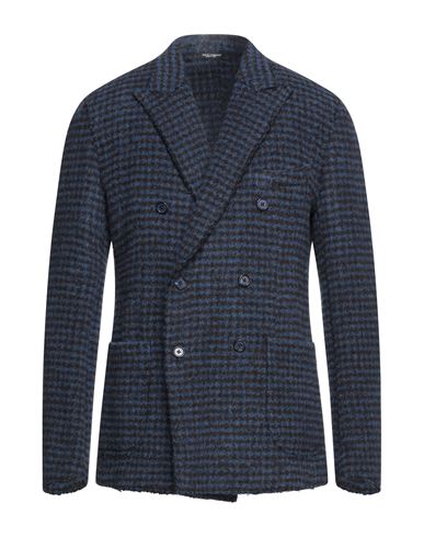Shop Dolce & Gabbana Man Blazer Slate Blue Size 44 Alpaca Wool, Polyamide