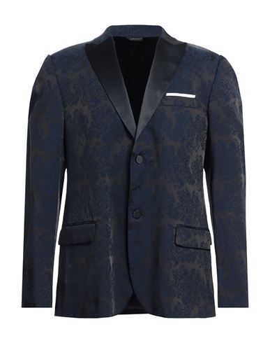 Shop Grey Daniele Alessandrini Man Blazer Midnight Blue Size 40 Viscose, Polyester, Cotton, Elastane