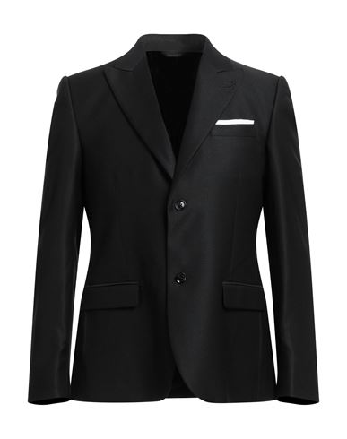 Grey Daniele Alessandrini Man Blazer Charcoal Size 44 Wool, Polyester, Viscose, Elastane In Navy Blue