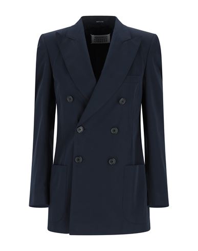 Maison Margiela Woman Suit Jacket Midnight Blue Size 4 Cotton