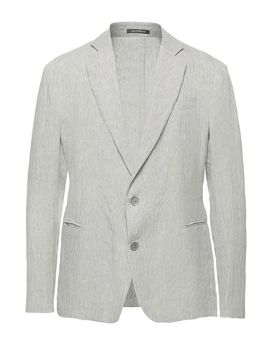 Emporio Armani Man Suit Jacket Light Grey Size 46 Linen