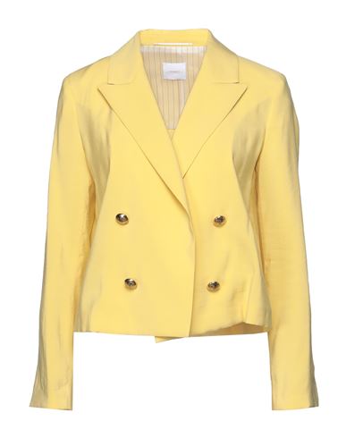 Merci .., Woman Blazer Yellow Size 8 Viscose, Polyester