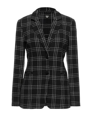 Twinset Woman Blazer Black Size 10 Wool, Polyester, Viscose, Elastane