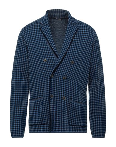 Drumohr Man Suit Jacket Blue Size 38 Cotton