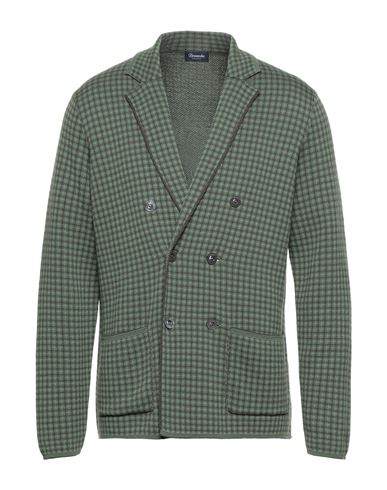 Drumohr Man Suit Jacket Light Green Size 40 Cotton