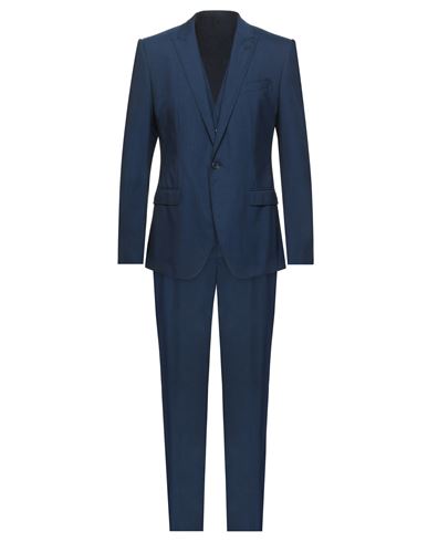 Dolce & Gabbana Man Suit Blue Size 44 Virgin Wool, Elastane