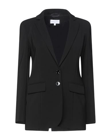 Patrizia Pepe Woman Blazer Black Size 2 Polyester, Elastane In Black