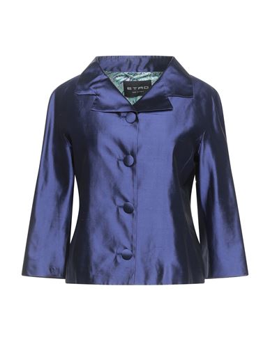 Etro Woman Suit Jacket Purple Size 4 Silk
