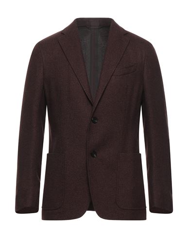 Zegna Man Suit Jacket Dark Brown Size 40 Wool In Brown