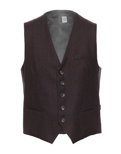 Eleventy Man Tailored Vest Plum Size 44 Wool, Cashmere