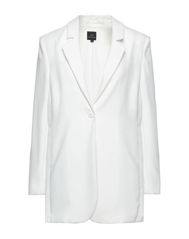 Armani Exchange Woman Suit Jacket Ivory Size 0 Polyester In White