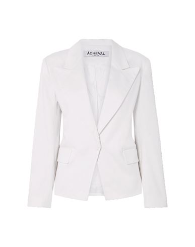 Acheval Pampa Àcheval Pampa Woman Suit Jacket White Size M Cotton, Elastane