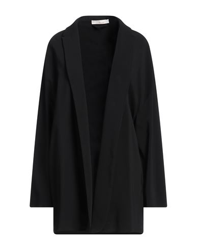 Woman Blazer Black Size L/XL Viscose, Elastane