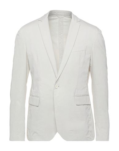 Dondup Man Suit Jacket Ivory Size 40 Cotton, Linen, Elastane In White
