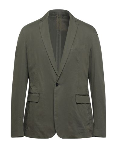 Dondup Man Suit Jacket Military Green Size 44 Cotton, Linen, Elastane