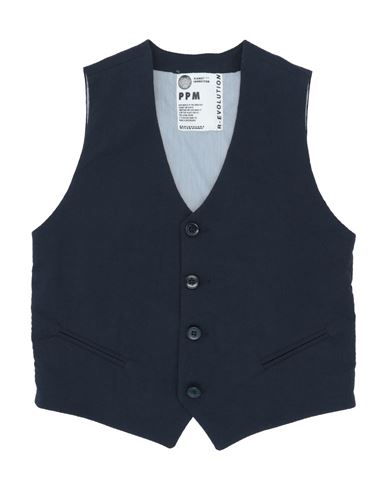 Paolo Pecora Toddler Boy Tailored Vest Midnight Blue Size 6 Cotton, Elastane In Blue