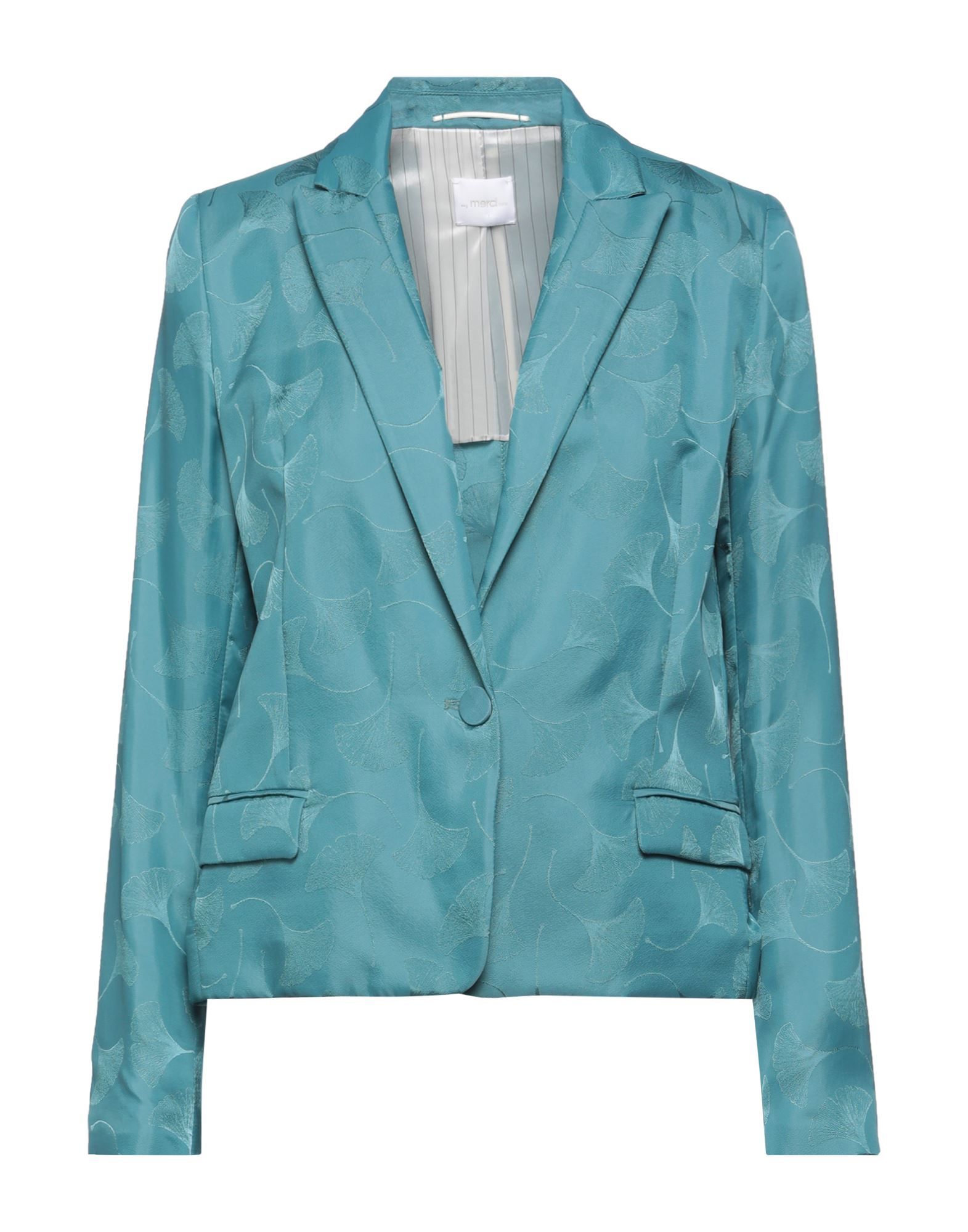 Merci .., Woman Suit Jacket Pastel Blue Size 6 Viscose