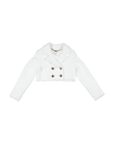 Elisabetta Franchi Babies'  Toddler Girl Suit Jacket White Size 6 Cotton, Viscose