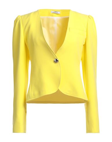 Amen Woman Blazer Yellow Size 10 Polyester, Viscose, Elastane