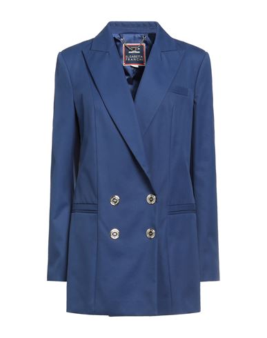 Elisabetta Franchi Woman Suit Jacket Blue Size 8 Cotton