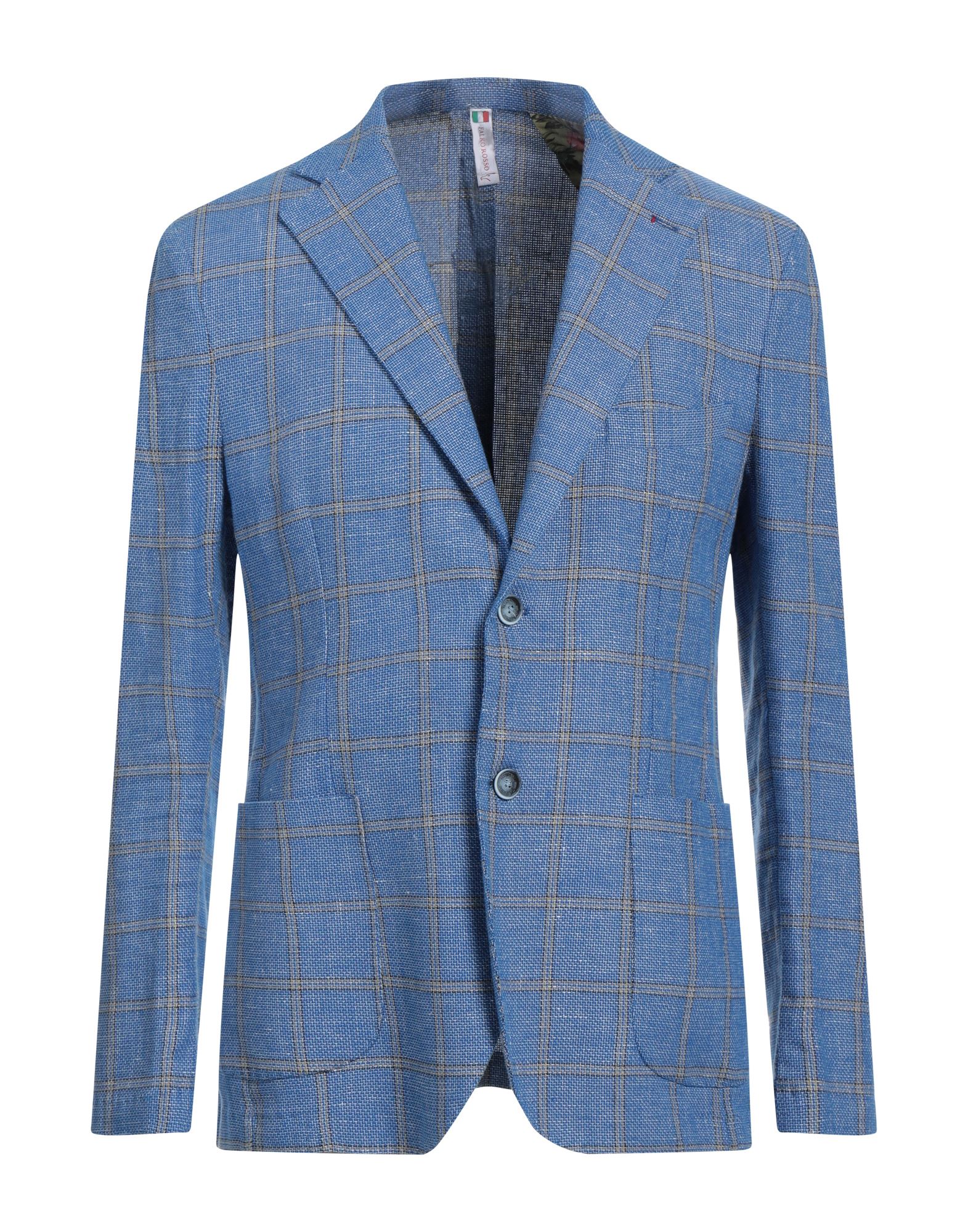Falko Rosso® Falko Rosso Man Suit Jacket Sky Blue Size 42 Polyester, Cotton